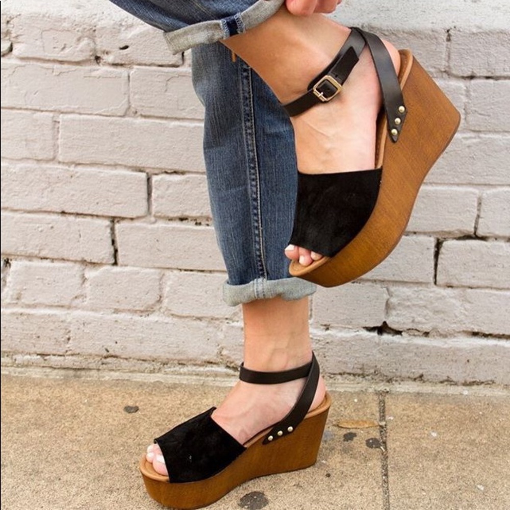 Seychelles Platform Wrap Leather Sandals